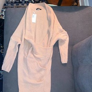 Beige sweater dress